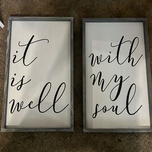 “It is well with my soul” two piece wall decor